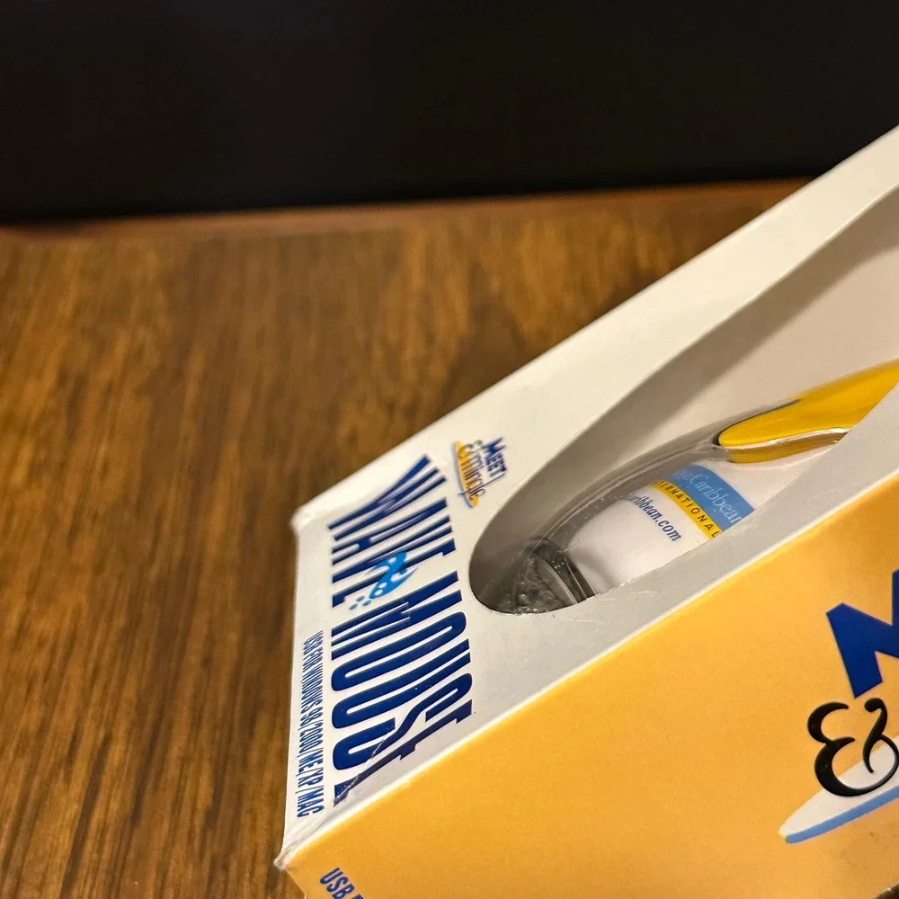 Royal Caribbean International Wave Mouse Meet & Mingle USB Wired Yellow Clear
